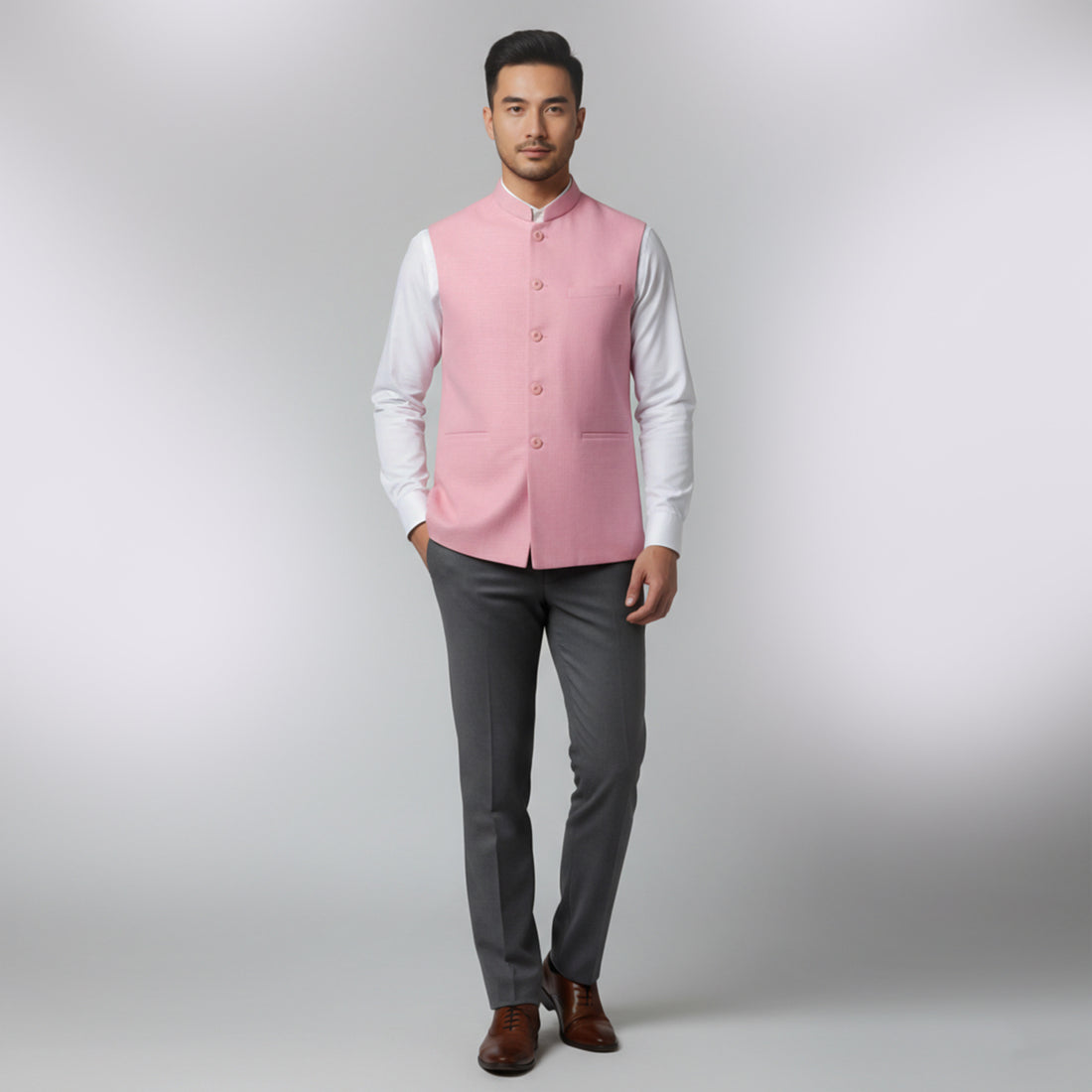 Orchid Pink - Solid Palette Mandarin Vest