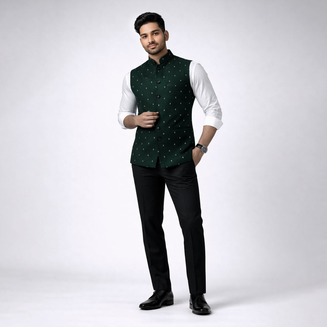 Emerald Marquis - Motif Mandarin Vest