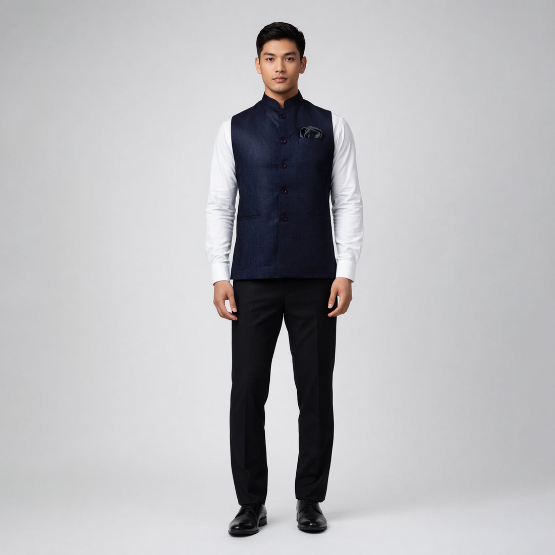 Maison Bleu - Solid Palette Mandarin Vest