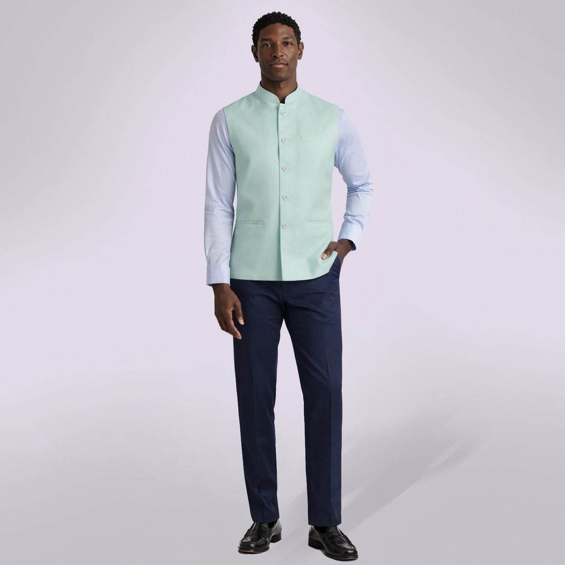 Monaco Wave - Solid Palette Mandarin Vest