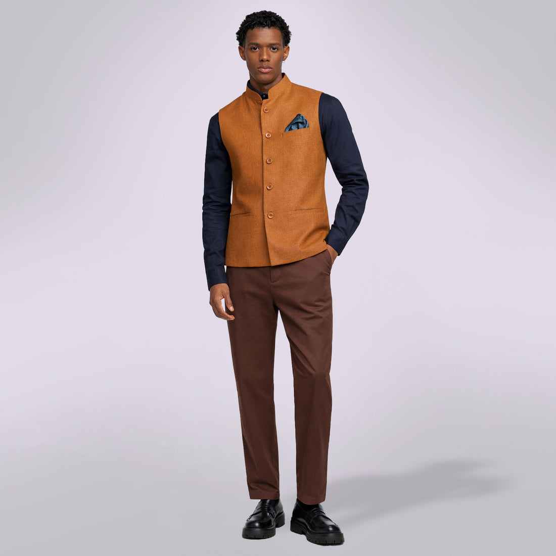 Monarch Ember - Solid Palette Mandarin Vest